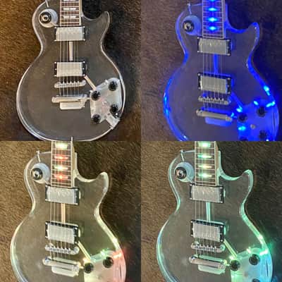 Unbranded Crystal Clear Acrylic Lucite Les Paul Clear image 3