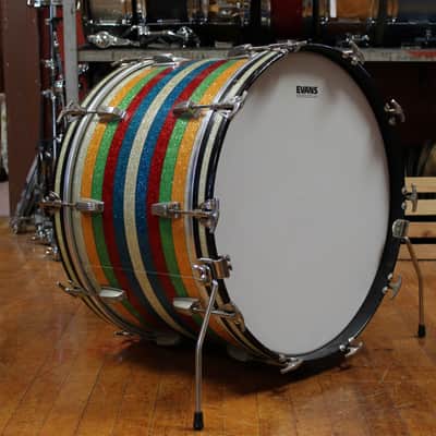 1950's WFL Super Classic Bass Drum and Snare Drum in Banded Pearl (Salesman) 14x22 10x14 image 2