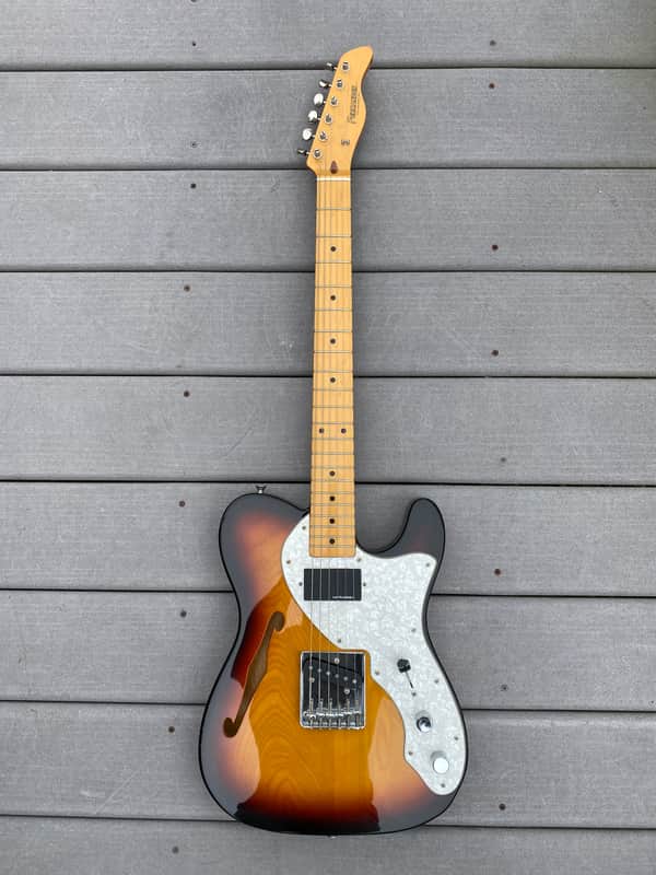 1995 MIJ Fernandes Thinline Telecaster - Sunburst w/AGi Lace TransSensor Humbucker image 1