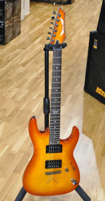 Dean Custom 350 Trans Amber Burst image 1