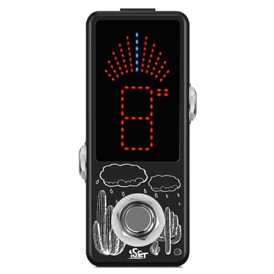 Iset Black Chromatic Tuner Pedal Tuner For Guitar Bass Violin And More Music Instruments
