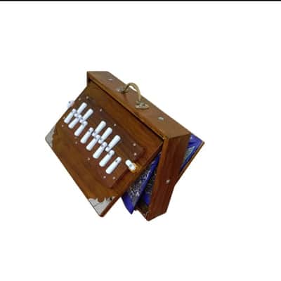 Shruti Box With Padale Indian Brown Teak Plywood Classic Shruti Box/Case 13 Stopper Musical Instrument For Bhajan Kirtan/Sound Therapy image 2