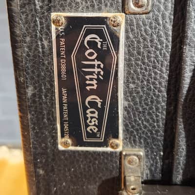 Coffin Case Standard Guitar Case Black/Plush Red Interior image 3