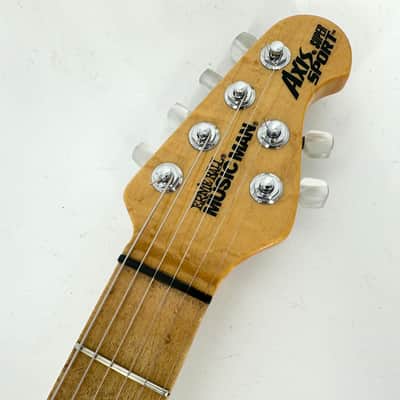 1999 Ernie Ball Music Man Axis Super Sport HH Hardtail - Translucent Gold image 5