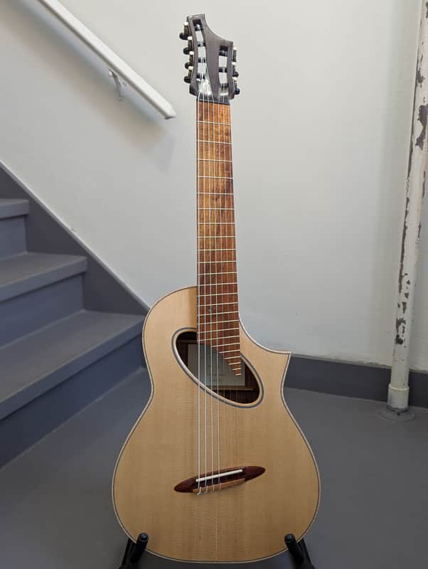 Paul McEvoy Guitars 'Dali' 7 String Multiscale Nylon String Classical Guitar 2024 - Sitka/Pau Rosa image 1