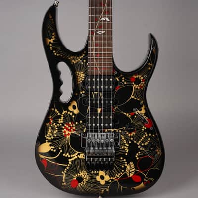 Ibanez JEM77-FP2 Steve Vai Signature - 2016 - Black Floral w/OHSC, Tags image 1