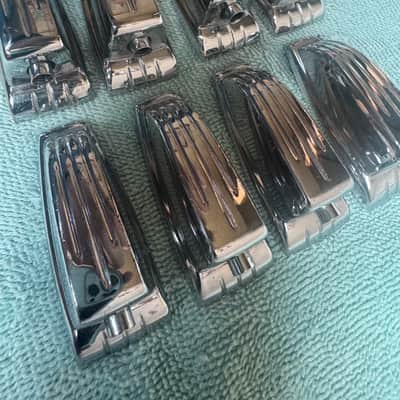 Ludwig Lot of 8 Vintage Large Classic Lugs for Floor Tom or Bass  Drum - #2 80s - Chrome image 3