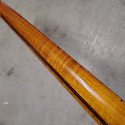Flame Roasted Maple Tele Neck fits fender Telecaster body 21 frets 50s Gloss image 9