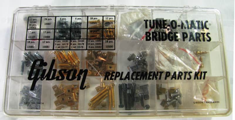Gibson TUNE-O-MATIC BRIDGE REPLACEMENT PARTS KIT 1980'S image 1