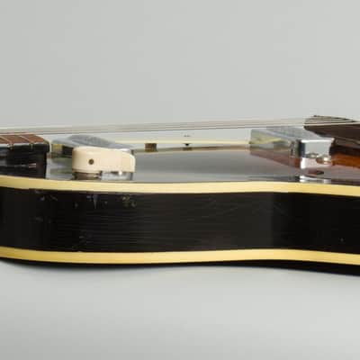 Airline  Model 7227 Arch Top Hollow Body Electric Guitar (1961), original two-tone soft shell case. image 14