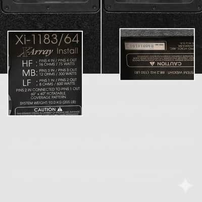 Electro-Voice Xi-Series Concert System | 4x Xi-1183/64 + 2x Xi-1191 Sub | All Original Components image 3