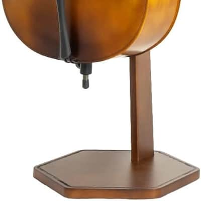 Wooden Cello Stand with Bow Holder, Heavy-Duty Floor-Standing Display Stand, Cello Wood Floor Stand for 1/2, 1/4, 3/4, 4/4,1/8, 7/8 Full Size, for Home and Studio image 1