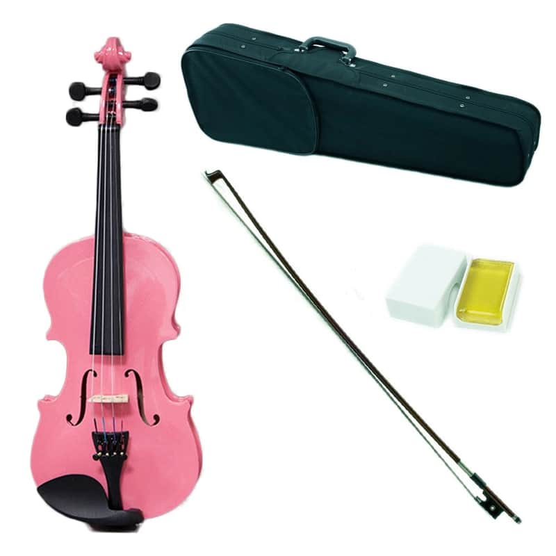 1/10 Size Pink Violin w Rosin, Cute Violin Case and Bow image 1