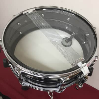 Ludwig LM404 Acrolite 5x14" 8-Lug Aluminum Snare Drum with Black/White Badge 1994 - 2012 - Black Galaxy Mint! image 13