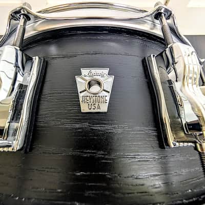 **BRAND NEW** Ludwig 14" x 6.5" Keystone X (Classic Oak) 5 Ply Maple/Oak Hybrid Standard Snare Drum Black Night Oak Color 10 Lug New Old Stock NOS Made in the USA image 11