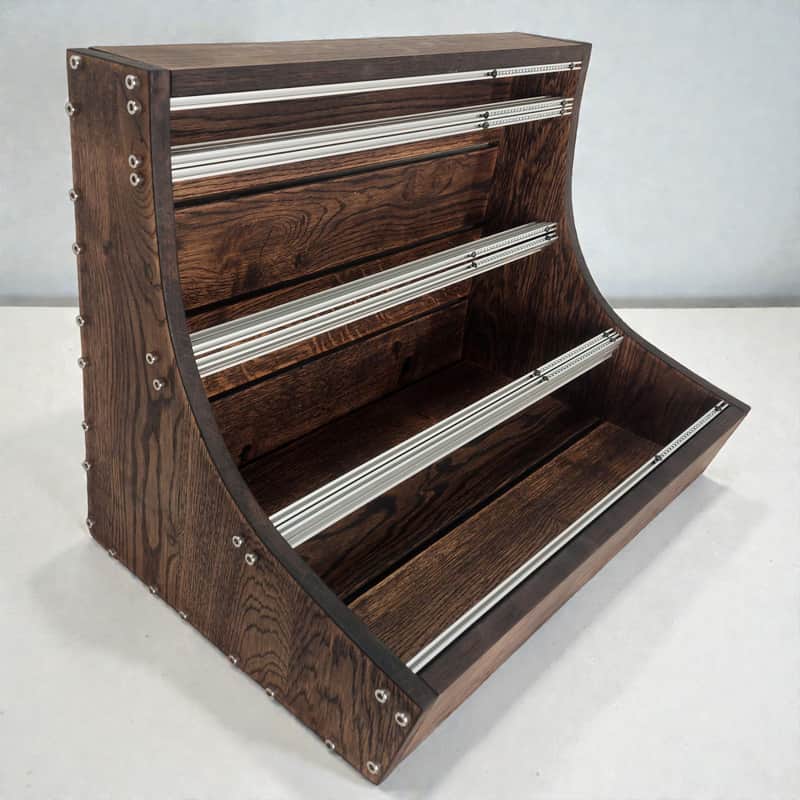 10U / 104hp Eurorack case MARIA • Rails + M3 nuts / Dark oak / Unpowered image 1