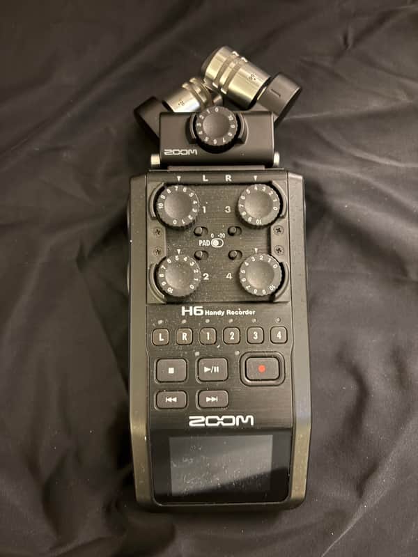 Zoom H6 6-Track Handy Recorder + EXH-6 Dual XLR/TRS Input Capsule Bundle image 1