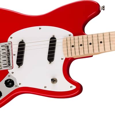 Squier Sonic Mustang Maple Fingerboard White Pickguard Torino Red image 1