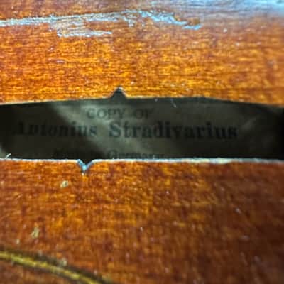 Used Copy of Antonius Stradivarius 3/4 Violin Made in Germany w/ Hard Case image 12