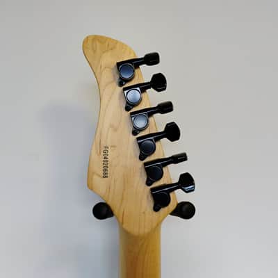 2004 Fernandes Retro Rocket X-1 LTD BLK Electric Guitar - Black - Gloss - Skull Knob Controls image 19