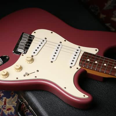 1995 Fender American Stratocaster Matching Headstock Burgundy Mist image 13