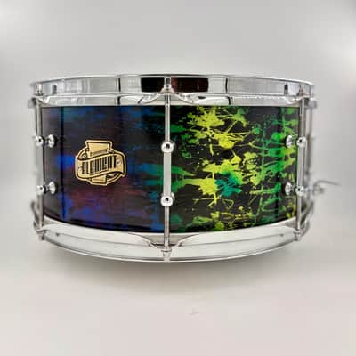 Montineri Custom Drums 14"x6" Abstract Paint Ludwig Element Snare image 3