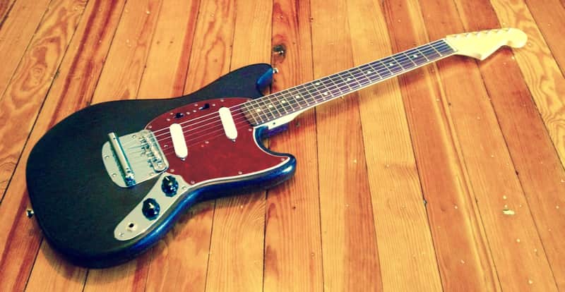 Fender Mustang Partscaster Black Satin - Seymour Duncan Mustang