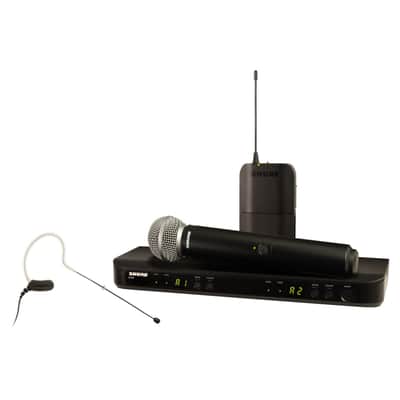 Shure BLX1288/MX153-H11 Wireless Combo System with SM58 Handheld and MX153 Earset - H11 (572-596 MHz) image 1