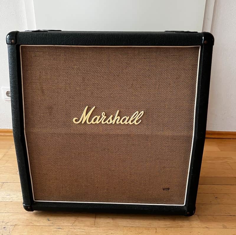 Marshall 1965A Lead 140-Watt 4x10" Angled Guitar Speaker Cabinet 1984 - 1991 - Cream image 1