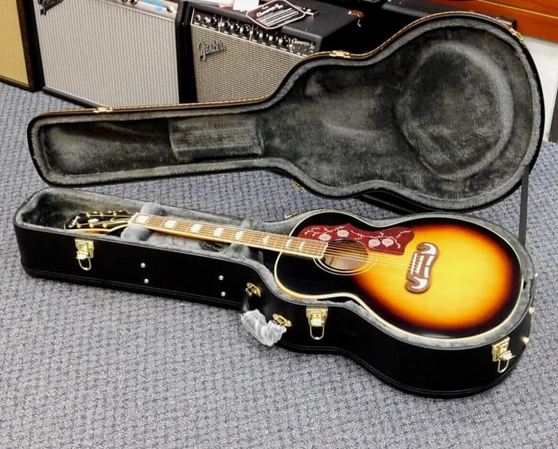 2022 Epiphone Inspired by Gibson J-200 Acoustic-Electric Guitar w/Case! Aged Vintage Sunburst! VERY NICE!!! image 1