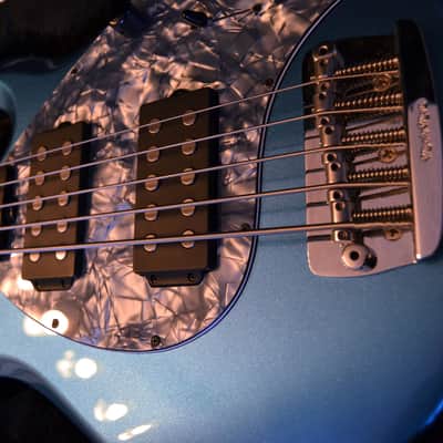 Ernie Ball Music Man Stingray HH 5 Family Reserve 2010 Turquoise Pearl image 4
