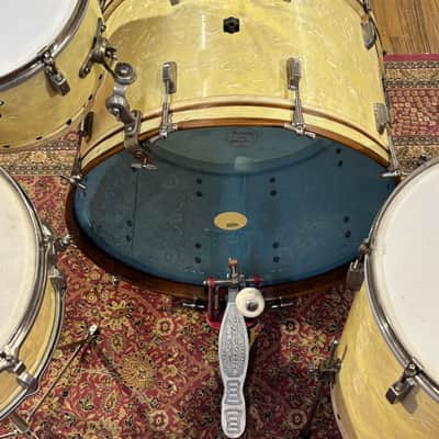Leedy 1948 Broadway New Yorker w/Snare White Pearl image 7