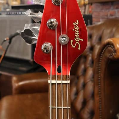 Squier Limited Edition Paranormal Rascal Bass HH Candy Apple Red (Used) image 3