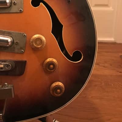 Danelectro neck on a Longhorns body.  Late 1960’s Aged Faded Tobacco Burst image 9