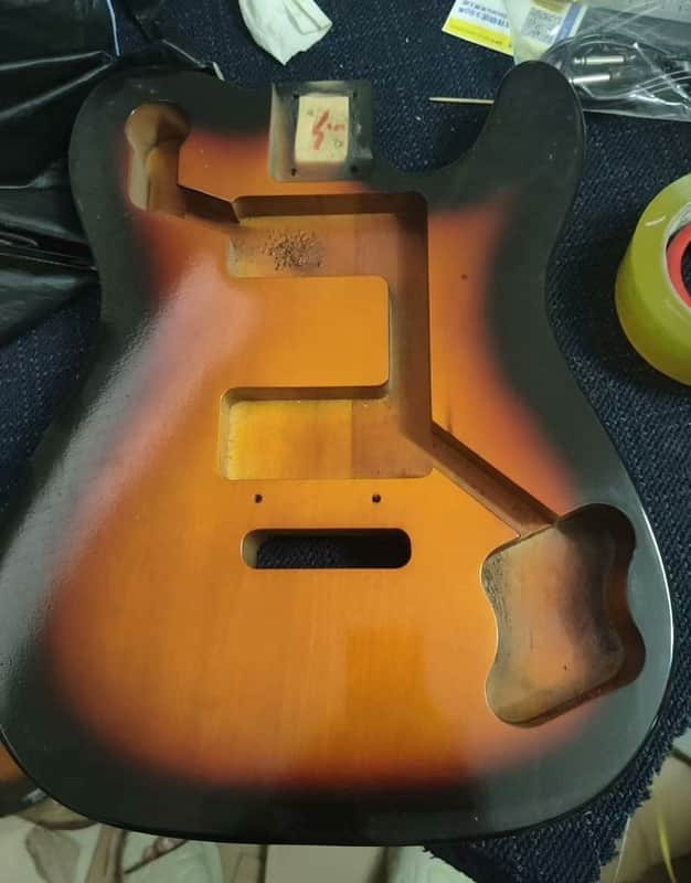 Tobacco Burst HH Telecaster Tele Style Guitar Body image 1