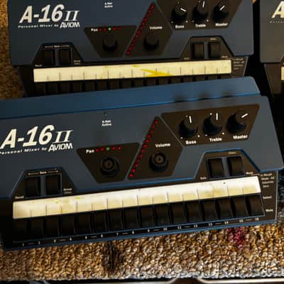 4x Aviom A-16II (A16-II) Personal Monitor Mixer with mount and power supply image 6