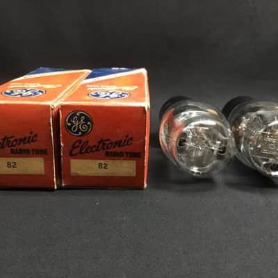 NOS PAIR GE TYPE 82 Coke Bottle POWER Rectifier VACUUM TUBES USA Tested S.7831 image 4