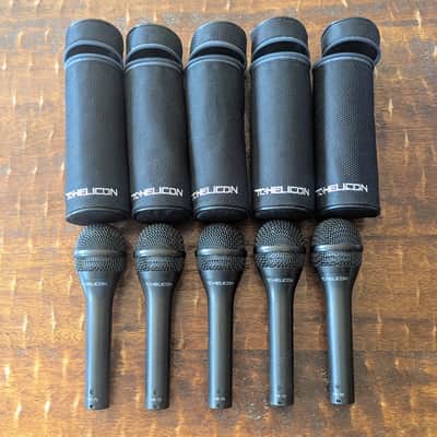 5 - TC Helicon MP-70 dynamic microphones - Satin black, w/cases image 1