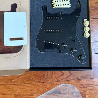 Fender Stratocaster MIM Pickups and Wired Pickguard - Black on Black (2004) image 11