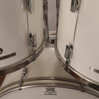 Remo Quadra PST 5pc Drum Set Kit White 22/16/14/13/12" image 23