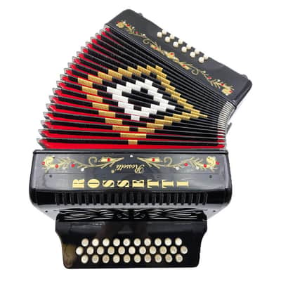 ROSSETTI 3112-FBE-BK ACCORDION 31 BUTTON, 12 BASS BLACK FBE (FA) image 5