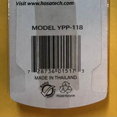 Hosa YPP-118 Y Cable 1/4" TRS to Dual 1/4" TRSF - Black image 3