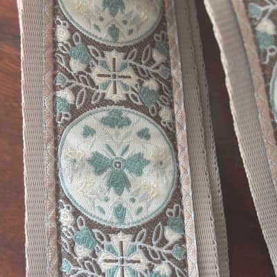 Souldier Custom Guitar Strap - Medallion Taupe image 2