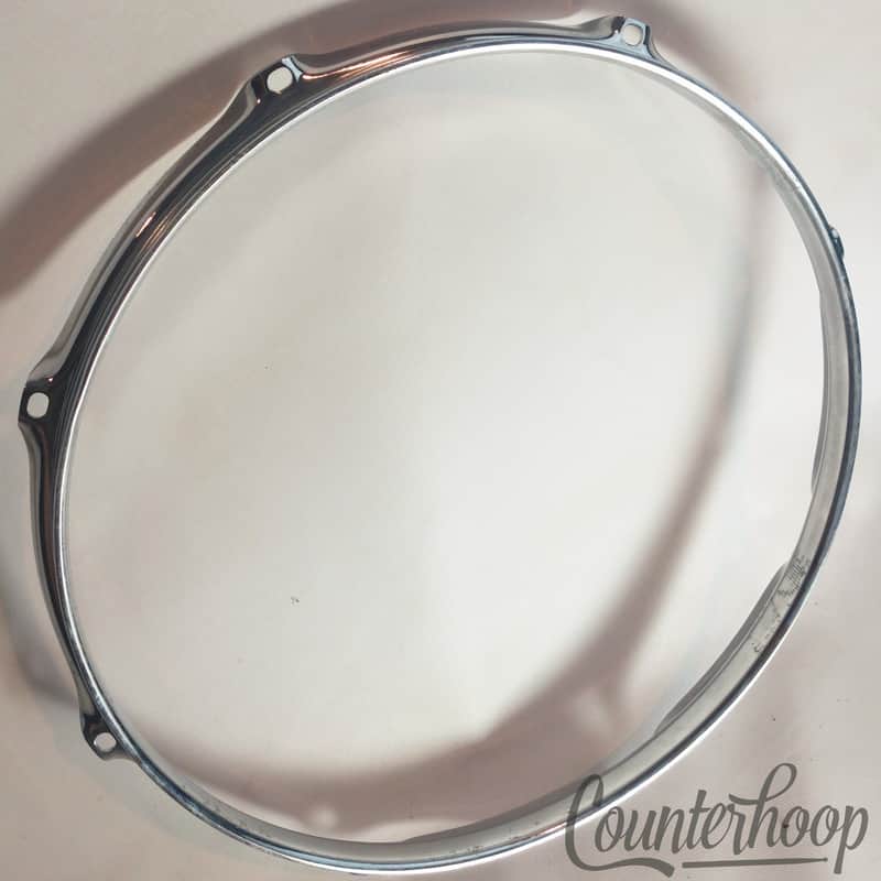 *Pearl 13" Snare/Tom Drum Rim/Hoop Triple Flange Chrome 8-Hole Batter* image 1
