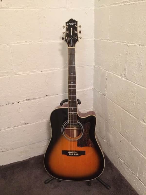 GIBSON Epiphone Masterbilt DR-500MCE Acoustic-Electric Guitar Vintage Sunburst image 1