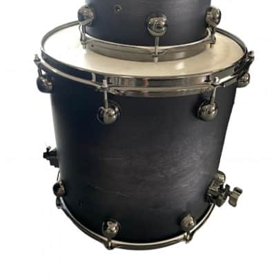 DS Drum Rebel Custom Shop Birch-Mahogany Black Pepper Burst Shell set Usata image 5
