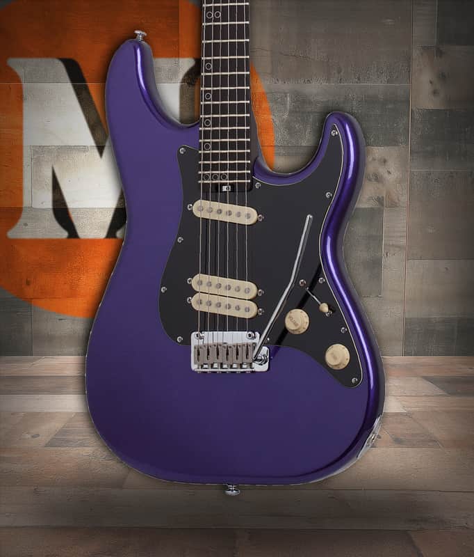 Schecter MV-6 Electric Guitar - Metallic Purple (4200) image 1