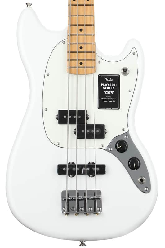Fender Player II Mustang Bass PJ - Polar White with Maple Fingerboard image 1