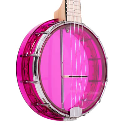 Gold Tone Little Gem (Amethyst): See-Through Banjo-Ukulele with Bag image 2