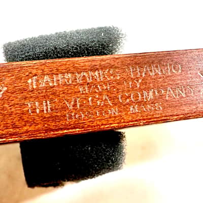 Vega vintage tenor cello banjo 4 strings with painted head New York made Style N “the Tabby” 1924 - Wood and half skin image 10